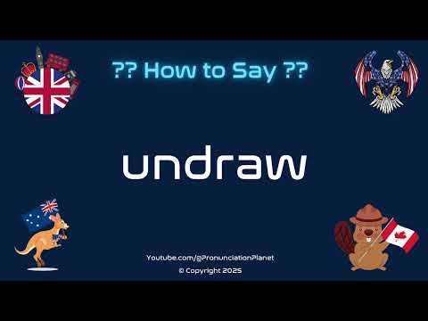 🖌️ ✏️ How to Pronounce undraw? (CORRECTLY) | Pronunciation Planet