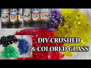DIY CRUSHED GLASS & MIRROR- HOW TO MAKE & COLOR YOUR OWN CRUSHED GLASS WITH RAGU & PREGO SAUCE JARS