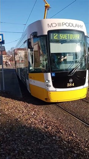 Tramvaje Plzeň Pragimex EVO2 TWT číslo 384 na lince 2 natočeno 29.12.2025 Světovar 2 Plzeň