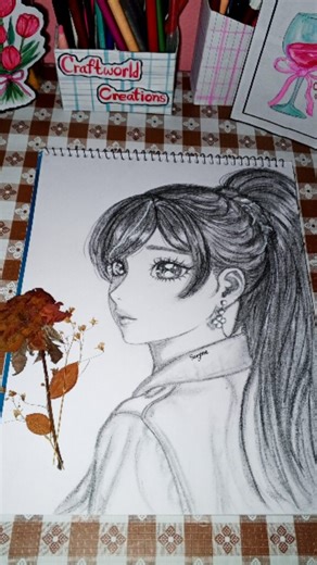 Craftworld Creations on Instagram: "Phew👀. . . . #artreels #trendingreels #sketchart #sketch #drawing #dıy #sketcharts"