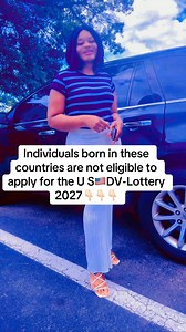 ANOTHER DV-2027 DIVERSITY LOTTERY UPDATE : The US🇺🇸 department of state has announced that natives from the following countries are not eligible to participate in the DV-2027 Diversity visa lottery This is due to high rates of immigration into the United States from such countries. Nigeria Bangladesh Canada Brazil China Colombia Cuba Dominican Republic El Salvador Haiti Honduras India Jamaica Mexico Pakistan Philippine South Korea Venezuela Vietnam. Note that eligibility is determined based on