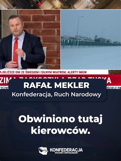 Kierowców ciężarówek obwiniono za zablokowanie S7 podczas gdy jedynym winnym jest zarządzający tym odcinkiem drogi. Ciężarówki płacą Etoll, opłatę która od 1 stycznia idzie do góry o 40%. Państwo więc zawiera z opłacającym rodzaj umowy w której zobowiązuje się do świadczenia usługi przejazdu w określonym standardzie (droga ekspresowa) za określoną opłatę. Tutaj usługodawca zawiódł, a za swoją indolencję obciążył usługobiorcę. Państwo uruchomiło aparat represji na kierowcach ciężarówek aby uspraw