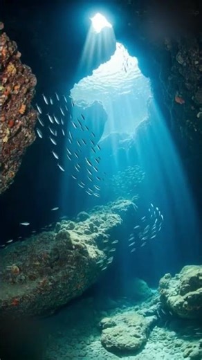 POV Underwater: Exploring a Mysterious Ocean Cave | 8K Cinematic Dive