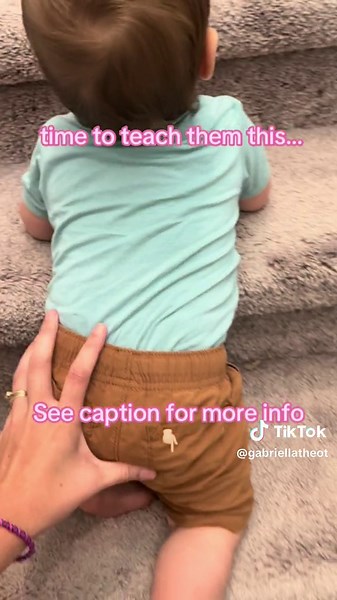 A child falls down the stairs once every six minutes in the United States, and it’s one of the top causes of childhood injury 🤕 By being proactive and jumping on stair safety from the beginning, you will have more peace of mind when the time comes for your child to use the stairs In addition to safety gates at the top and bottom of stairs, the Academy of Pediatrics also recommends removing any toys or tripping hazards and keeping staircases well lit As you’re practicing learning to climb stairs