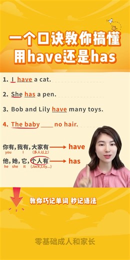 一個口訣教你搞定用have還是has~ | 英语雪梨老师