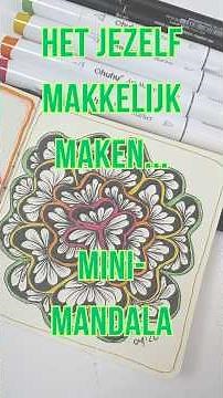 Small easy mandala | Great drawing fun with this technique #beginnersmandala #minimandala