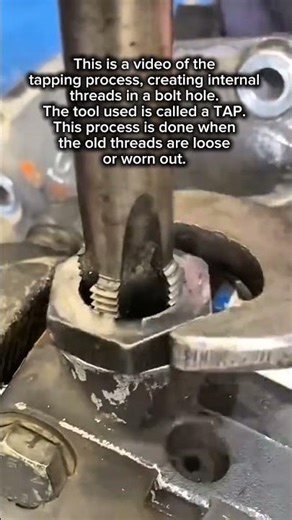 FIXING LOOSE THREADS 😊 TAPPING PROCESS using a TAP #TappingProcess #ThreadRepair