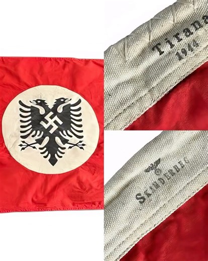 @aggron.al on Instagram: "Flag of SS Skanderbeg Division from 1944. 🇦🇱⚡️⚡️ #albania #albanian #shqiperi #shqiperia #shqip #kosovo #kosove #germany #history #ww2 #usa #foryou #foryoupage #fypage"
