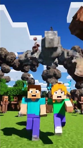 Minecraft Air Raid! ✈️💣 Can They Survive?