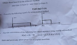Obtain direct form II for the difference equation ect form II ... | Filo