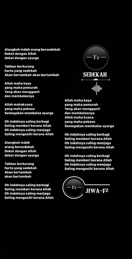 Opick Sedekah Full Lyrics - Touching Heart Religious Song