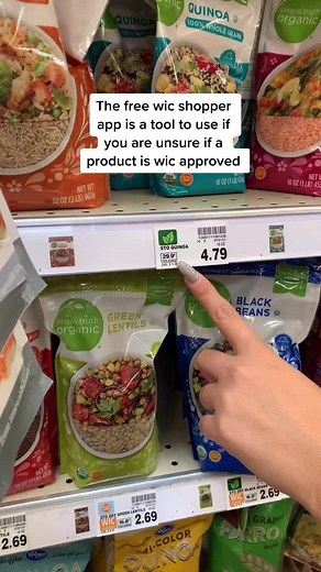 Grocery shopping with WIC? Use the free WIC Shopper app to make it a breeze! #WIC #groceryshopping #groceryshoppingtips #fyp #shoppinghacks