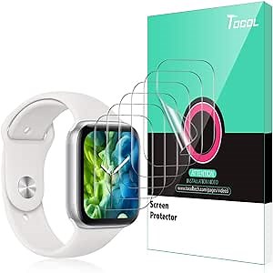 TOCOL [6 Pack] for Apple Watch 40mm Series 5/4 Screen Protector HD Clarity Flexible TPU Film Bubble Free [Touch Sensitive] iWatch 40mm Screen Protector