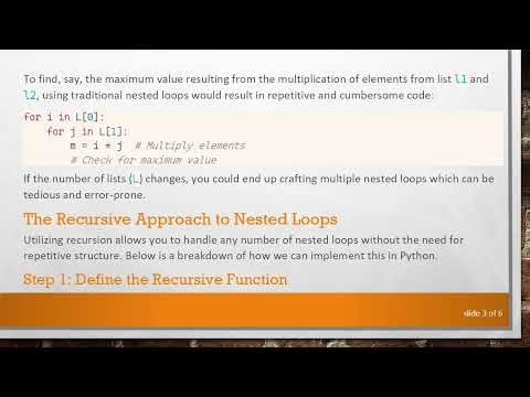Mastering Nested Loops in Python Using Recursion: Accessing Outer Loop Indices