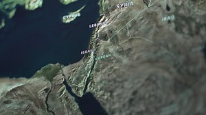 4k satellite map of the country Israel and Gaza Strip | Premium Stock Video Footage