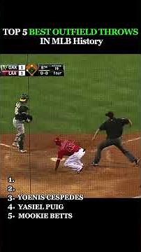 Top 5 Best Outfield Throws in MLB History #mlb #mlblb #baseball