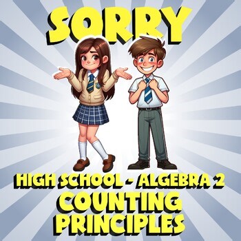 Counting Principles SORRY Math Game - No Prep Algebra 2 Review Activity