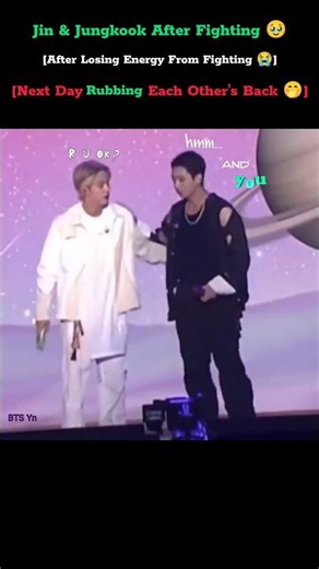 Jin : Fighting used all my power Jungkook : Mine is completely gone too