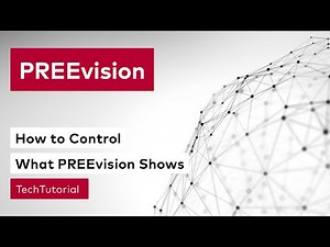 How To Control What PREEvision Shows | #PREEvision Tutorial
