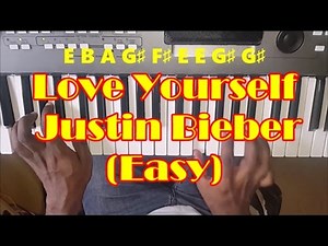 How To Play Love Yourself by Justin Bieber - Easy Piano Tutorial