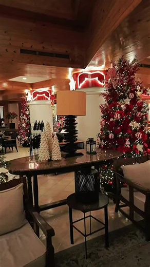 grand lobby carnival holiday Christmas decor