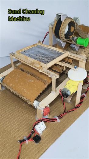New invention sand cleaning machine #science #project #youtubeshorts