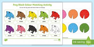 Frog Block Colour Matching Activity