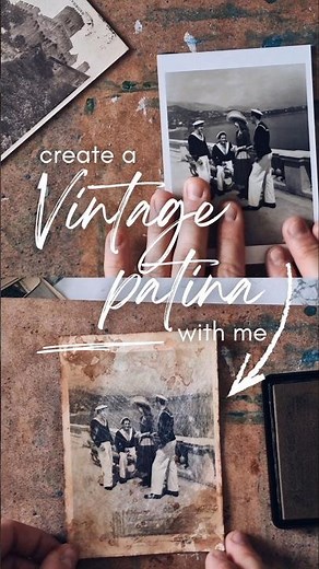 How to create a VINTAGE POSTCARD | DIY patina for junk journals & scrapbooking | Ephemera tutorial