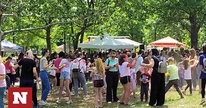 Λάρισα: Μικροί και μεγάλοι σε «πόλεμο» αγάπης και χρωμάτων στο πάρκο Αλκαζάρ