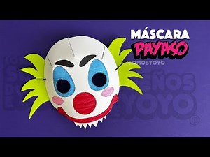 Quick and easy Halloween “Clown” paper mask 🎃🤡