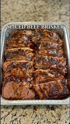 Slow Cooker Sliced Beef Brisket 🥩🔥.#slowcookerbrisket #crockpotmeals #easyfamilydinners #beefrecipes