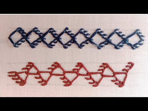Stunning Borderline Embroidery Designs | Easy Hand Embroidery 2 Border Tutorial