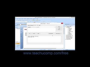 Crystal Reports 2013 Tutorial Editing the Selection Formula Business Objects Training
