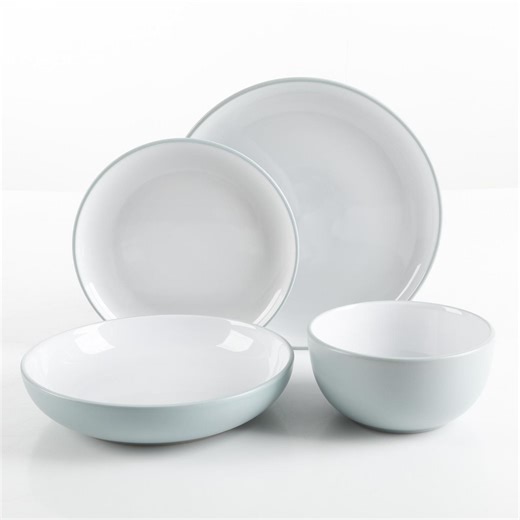 Martha Stewart Springhurst 16 Piece Double Bowl Stoneware Dinnerware Set - Walmart.ca