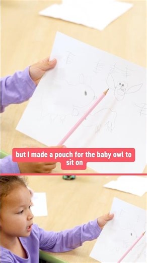 How a Kindergarten student shares out their GLAD note-taking...