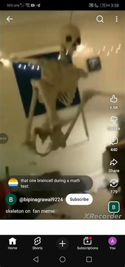 scene skeletons spinning with fan meme 💀 but normally 😊❤