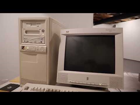 The Retro MS-DOS PC 486 Computer Startup in 2025 with Retro CRT Monitor in the BACKROOMS