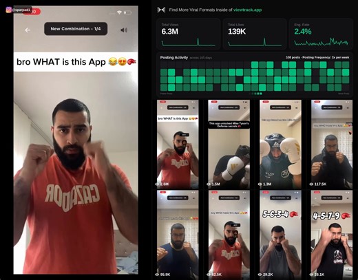 Nah son THIS app is genius 😭Literally a boxing app made with ARBro pulled in 6.3M views Just screen recording the app I said it before and I'll say it again Add visual features to your apps That's how you blow up