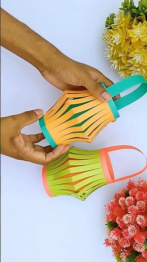 Easy Paper Lantern 🏮 | DIY Paper Lantern Tutorial #Shorts