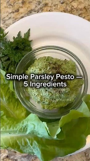 Simple Parsley Pesto — 5 Ingredients, Mostly Homegrown