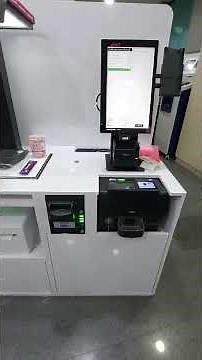 AI Cashier Plus w Cash Machine and Bag Dispenser