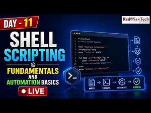 Shell Scripting Live: Commands, Scripts & Production Use Cases | Linux | Q&A|Red9SysTech