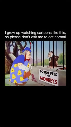 Purely History on Instagram: "New cartoons will never be this funny 😂 A Day at the Zoo is a 1939 Merrie Melodies cartoon that captures Warner Bros humor at its most playful. The short follows a lively group of zoo animals as they interact with visiting humans, turning an ordinary outing into a chain of gags and surprises. Rather than focusing on a single star character, the cartoon jumps from cage to cage, letting each animal deliver its own joke through movement, expressions, and perfectly tim
