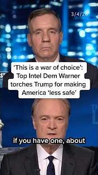 'This is a war of choice': Top Intel Dem Warner torches Trump for making America 'less safe'