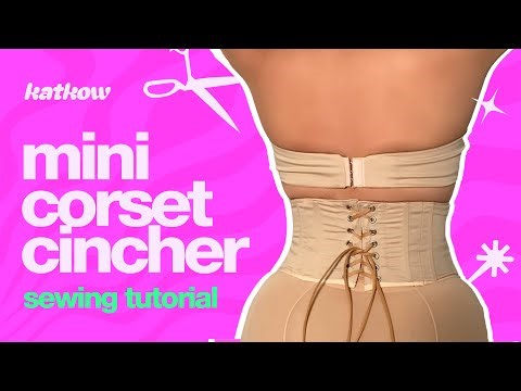 Mini Corset Waist Cincher For Drag Queens Sewing Pattern Tutorial DIY Sewing Along Body Shaper