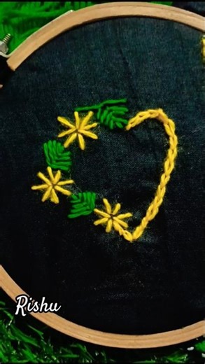 so nice threads embroidery design tutorial 😍🪡 #handbroidery #needlework #flute #song #needleart #art