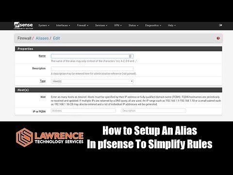 How to Setup An Alias In pfsense To Simplify Firewall Rules