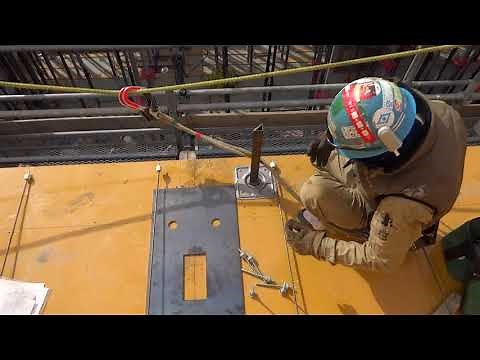 鉄骨アンカーセット作業