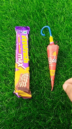1 Cone Umbrella Unboxing And Munch max Chocolate Yummy😀