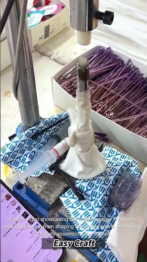 The process of using a machine to shape lenses for new glasses